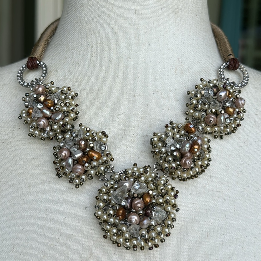 Coldwater Creek beaded statement necklace